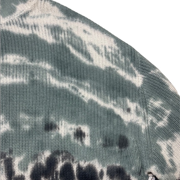 Young Fabulous & Broke Sweater Cameron Oversized Distressed Tie Dye Blue Tunic - Picture 11 of 16